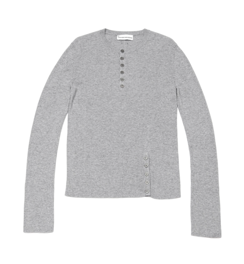[BTS V Worn] SCHISM INDUCING Button Slit Henley Knit