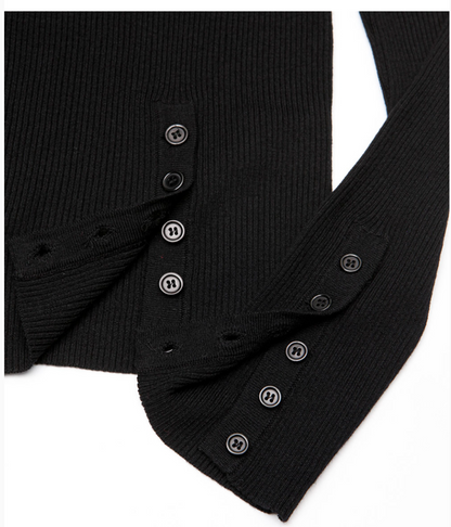 [BTS V Worn] SCHISM INDUCING Button Slit Henley Knit