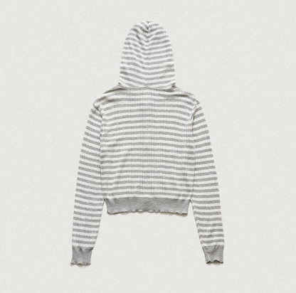 [NewJeans Hanni Worn] THEBARNNET Cotton Eyelet Hooded Knit_Stripe