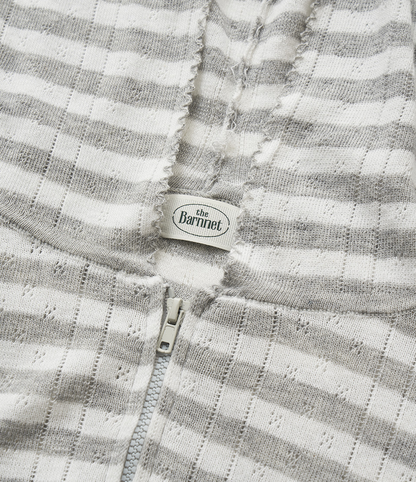 [NewJeans Hanni Worn] THEBARNNET Cotton Eyelet Hooded Knit_Stripe