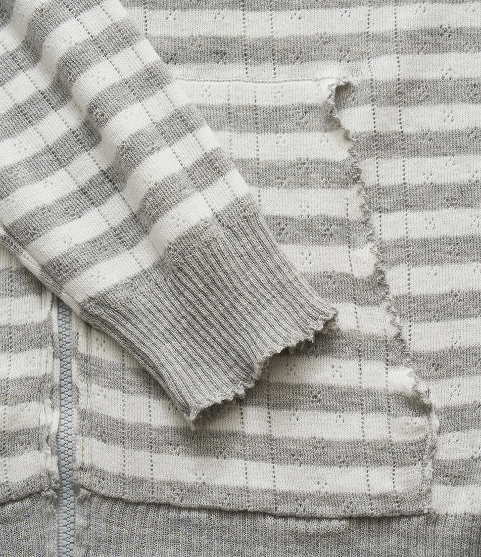 [NewJeans Hanni Worn] THEBARNNET Cotton Eyelet Hooded Knit_Stripe