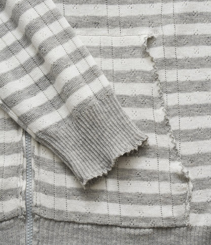 [NewJeans Hanni Worn] THEBARNNET Cotton Eyelet Hooded Knit_Stripe