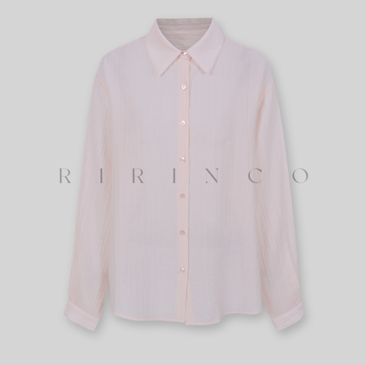 RIRINCO - Only Sheer Collared Neck Shirt