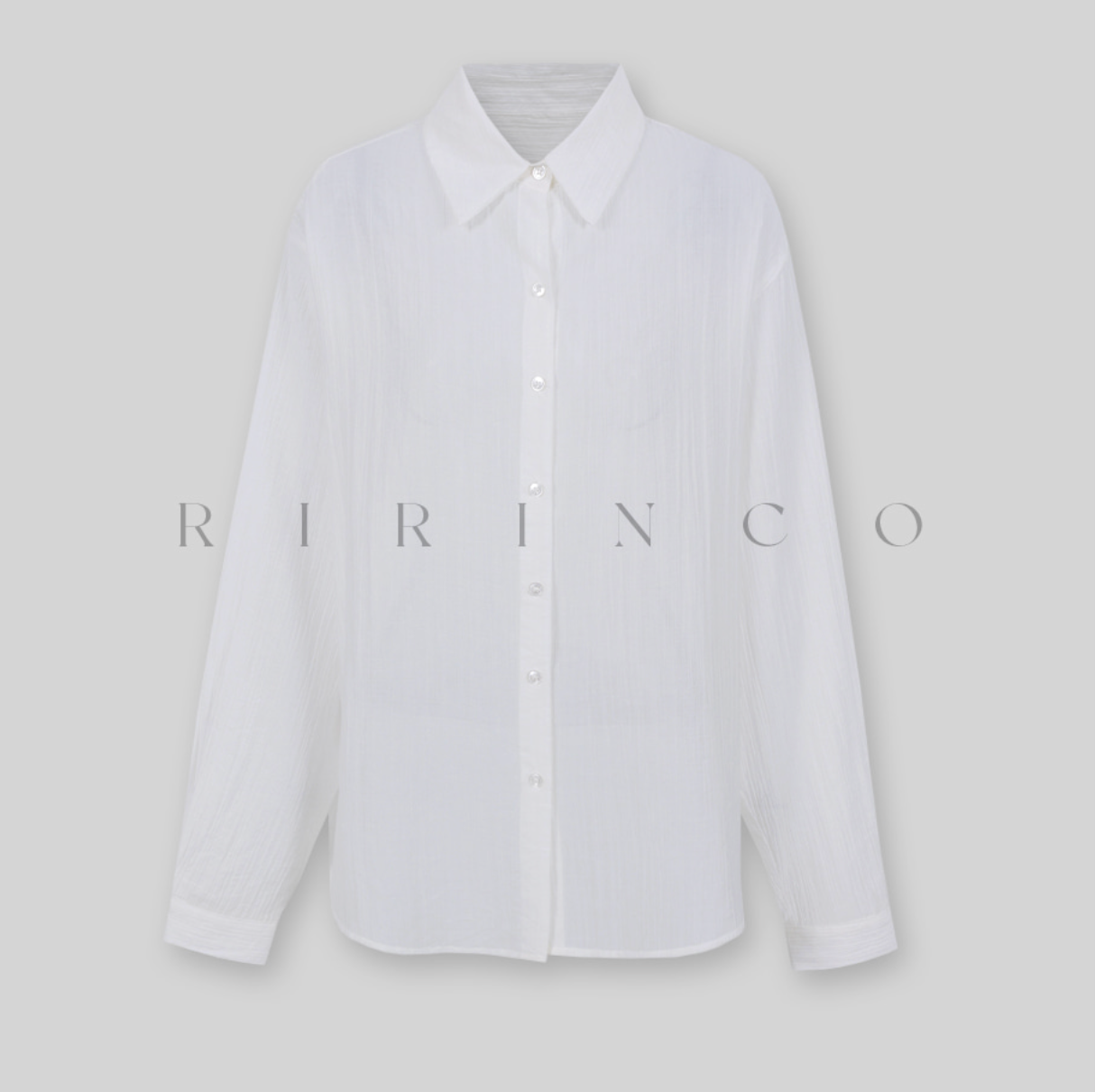 RIRINCO - Only Sheer Collared Neck Shirt