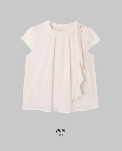 SHOPPERLAND - Chiffon Tie Blouse