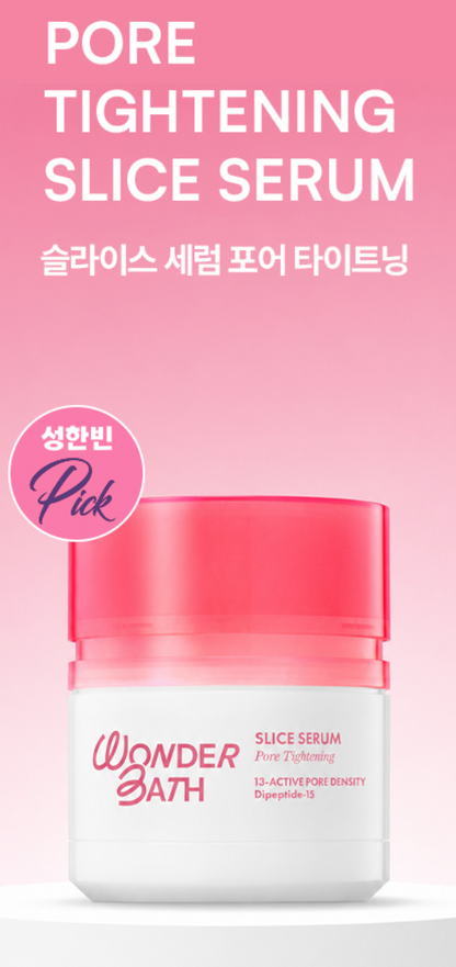WONDERBATH - SLICE SERUM 60 sheets (pore tightening / dark spot toning / volume lifting)