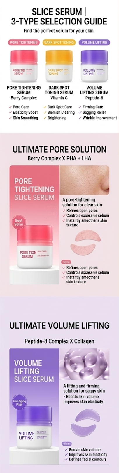 WONDERBATH - SLICE SERUM 60 sheets (pore tightening / dark spot toning / volume lifting)