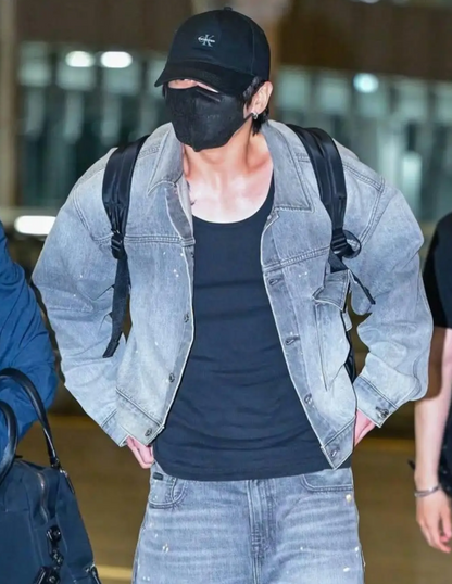 [BTS Jungkook Pick] CALVIN KLEIN Monologo Rubber Patch Ball Cap