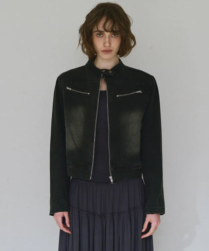 Milo Woman Washed Denim Racing Jacket Seen Worn by aespa Karina