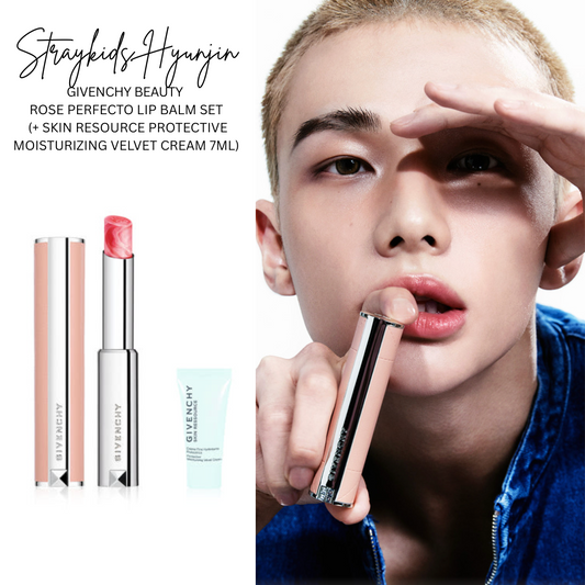 [Straykids Hyunjin Pick] Givenchy Beauty Rose Perfecto Shine Serum Lipstick Set (+ 3ml Skin Perfecto Eye Care)