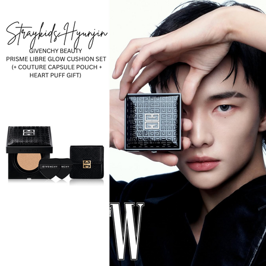 [Straykids Hyunjin Pick] Givenchy Beauty Prisme Libre Glow Cushion Set (+ Couture Capsule Pouch + Heart Puff Gift)