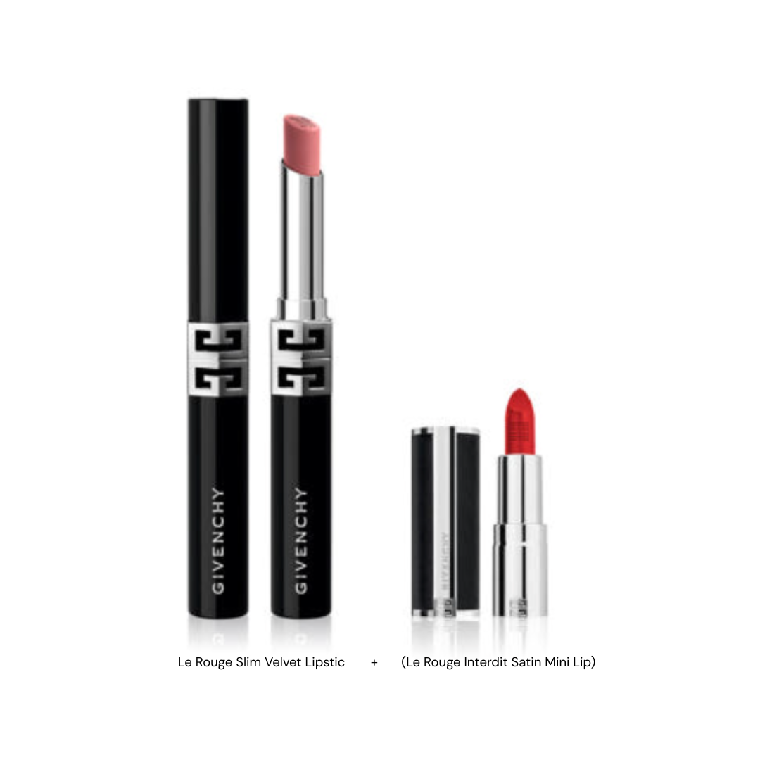 [Straykids Hyunjin Pick] Givenchy Beauty Le Rouge Slim Velvet Lipstick (+ Le Rouge Interdit Satin Mini Lip)