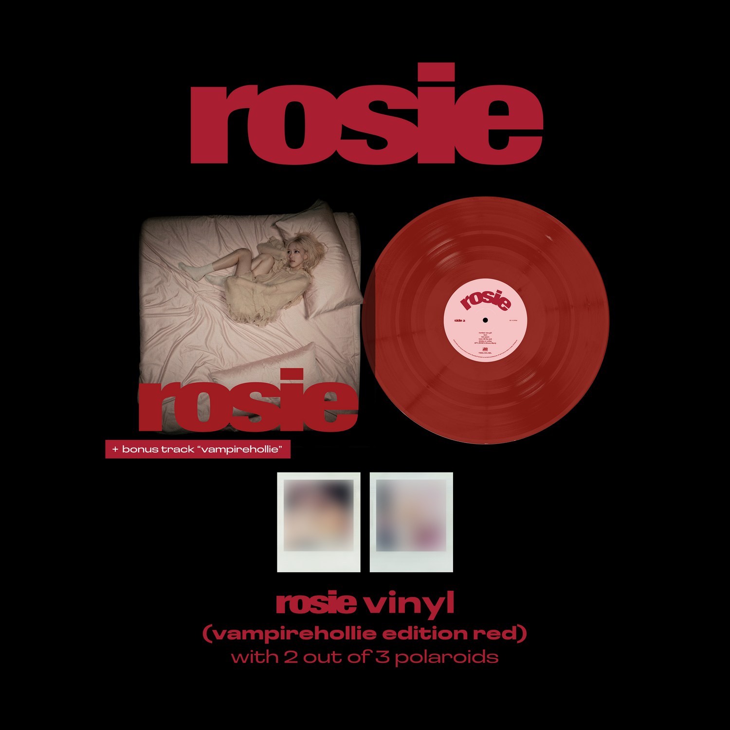 BLACKPINK Rosé - 'ROSIE' 1st Album Vinyl LP (Vampirehollie Edition ...