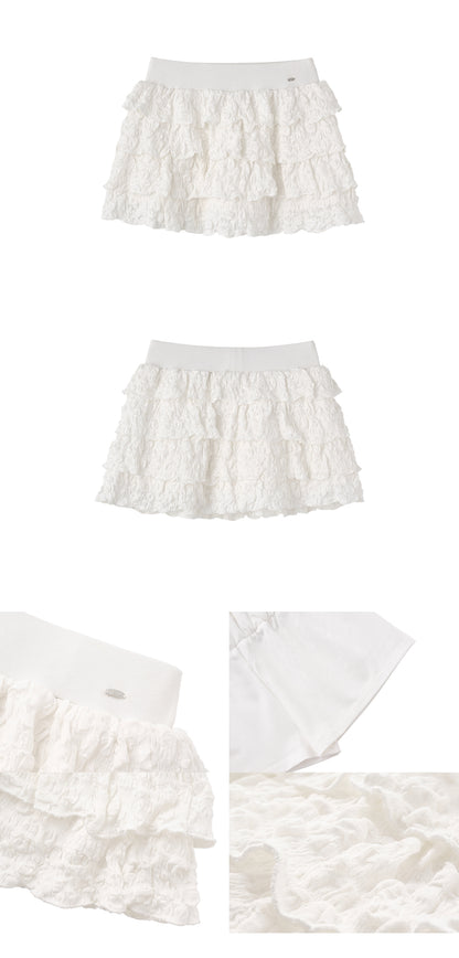 GENERAL IDEA - WOMAN Lace Bloomer Skirt Shorts [IVORY]