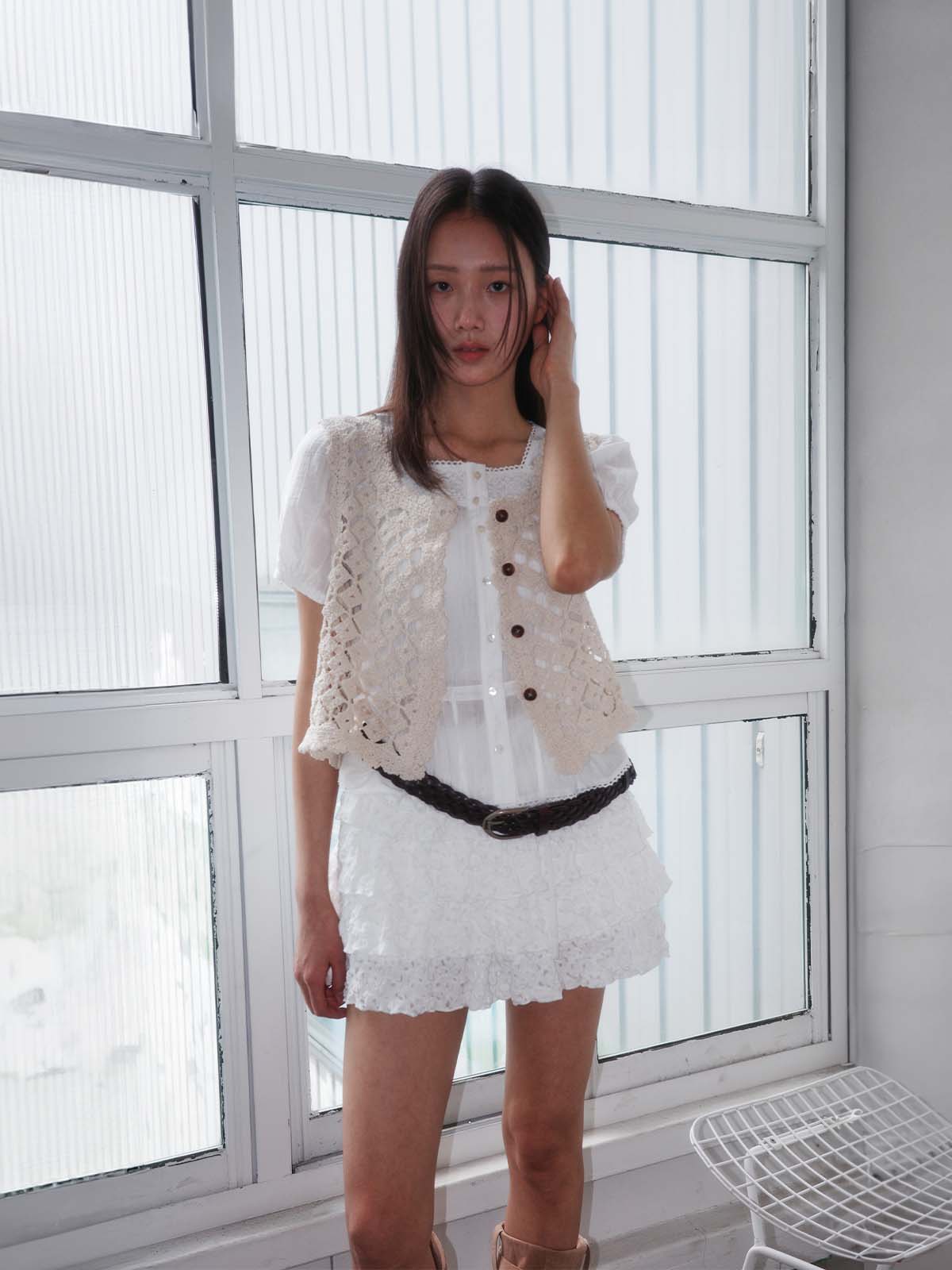 GENERAL IDEA - WOMAN Lace Bloomer Skirt Shorts [IVORY]