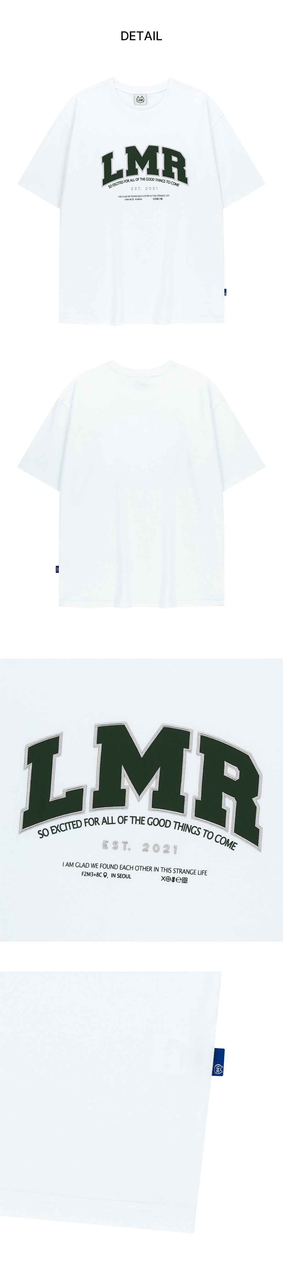 [Seventeen Mingyu Worn] LMR Lettering Logo Applique T-shirt
