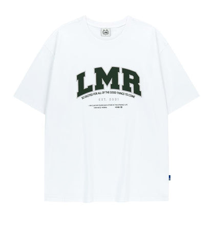 [Seventeen Mingyu Worn] LMR Lettering Logo Applique T-shirt