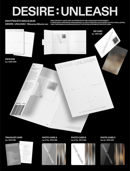 ENHYPEN’s 6th Mini Album [DESIRE : UNLEASH] - (with Weverse Gifts)