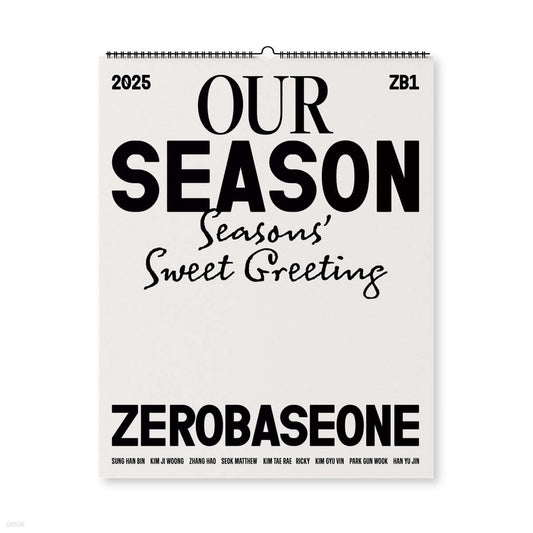 ZEROBASEONE 2025 [OUR Season] Wall Calendar