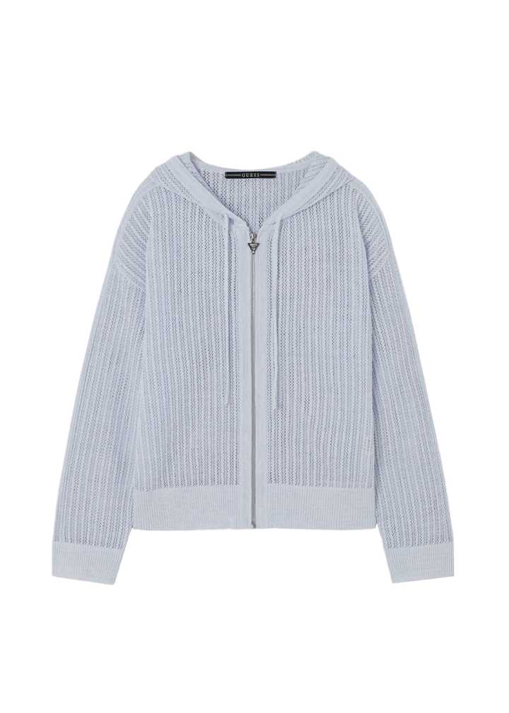 [Straykids Hyunjin Worn] 26 Summer Guess Unisex Crochet Sweater Zip-Up