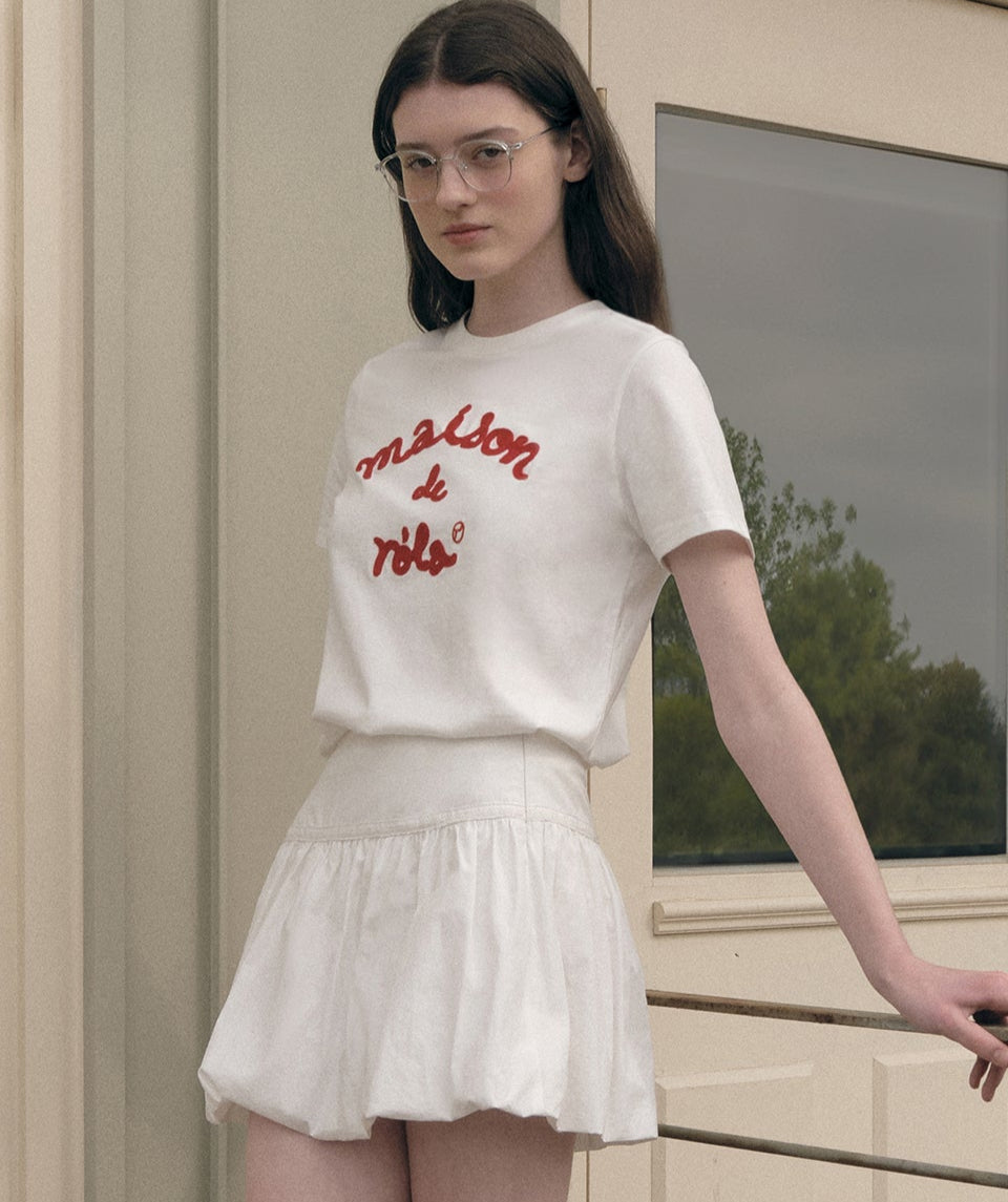 ROLAROLA- MAISON DE ROLA EMBROIDERY T-SHIRT 'WHITE' [IVE