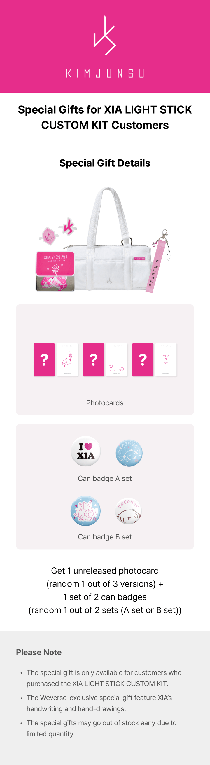 KIM JUN SU XIA LIGHT STICK CUSTOM KIT