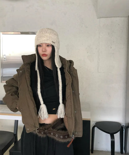 [Illit Iroha Worn] Superdry Knit Trooper Hat