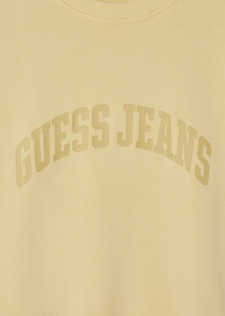 [Straykids Hyunjin Worn] 26SS Guess Men's Regular Long Sleeve Sweatshirt (Yellow)
