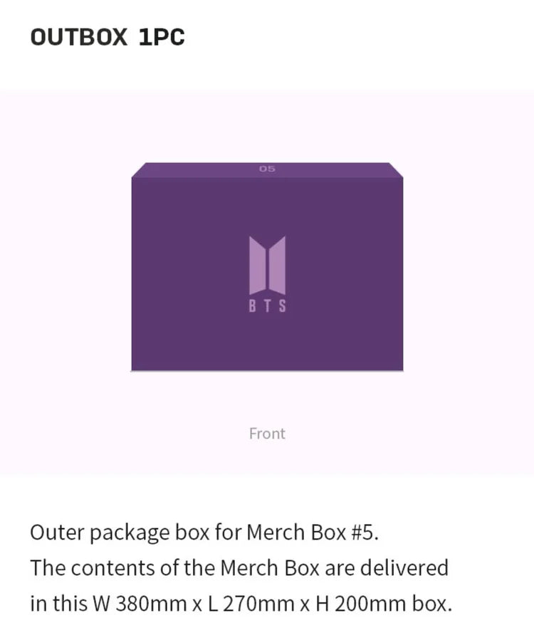 BTS MERCH BOX #5