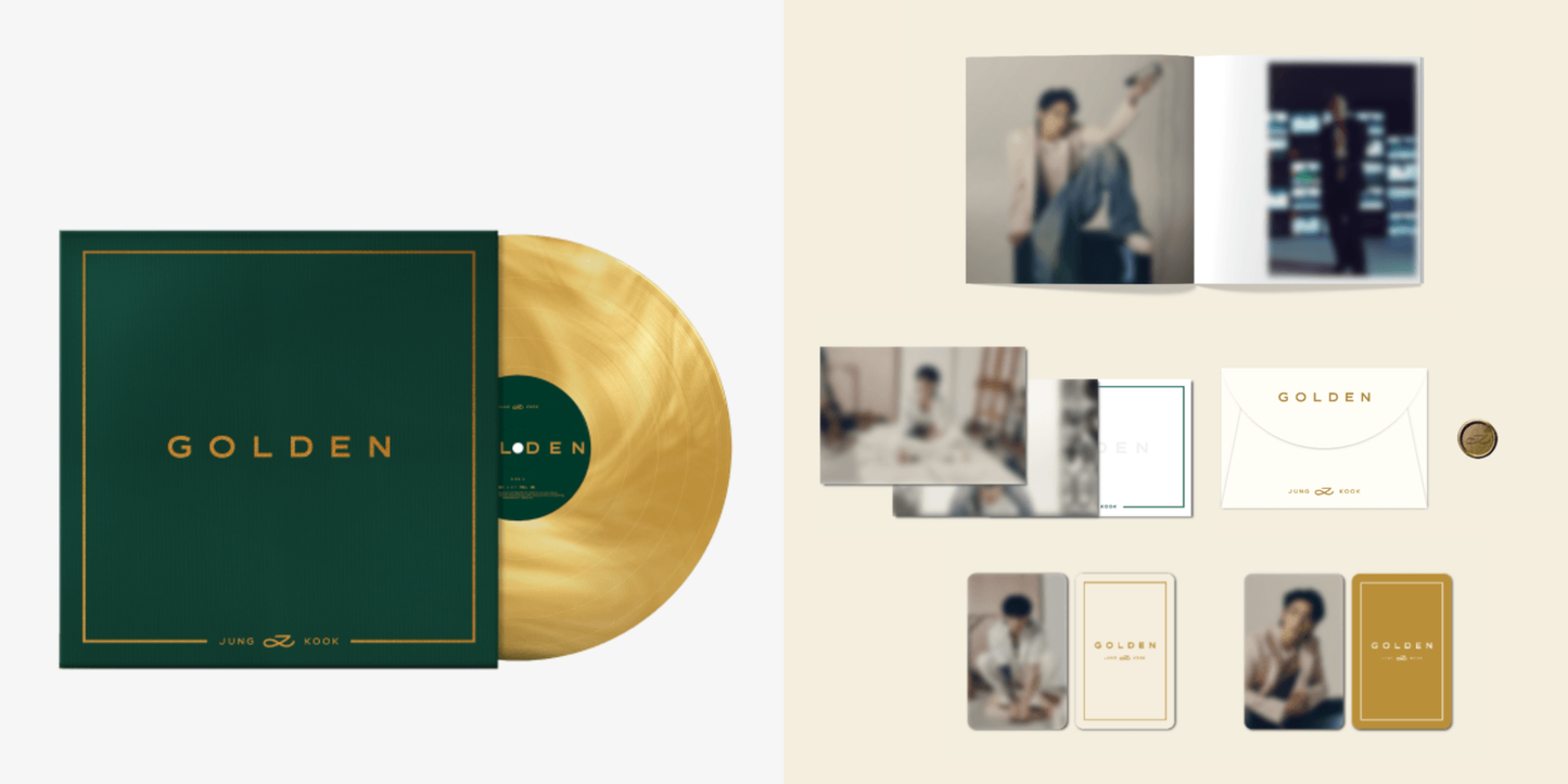 BTS Jungkook Album - 'GOLDEN' Colored Vinyl LP