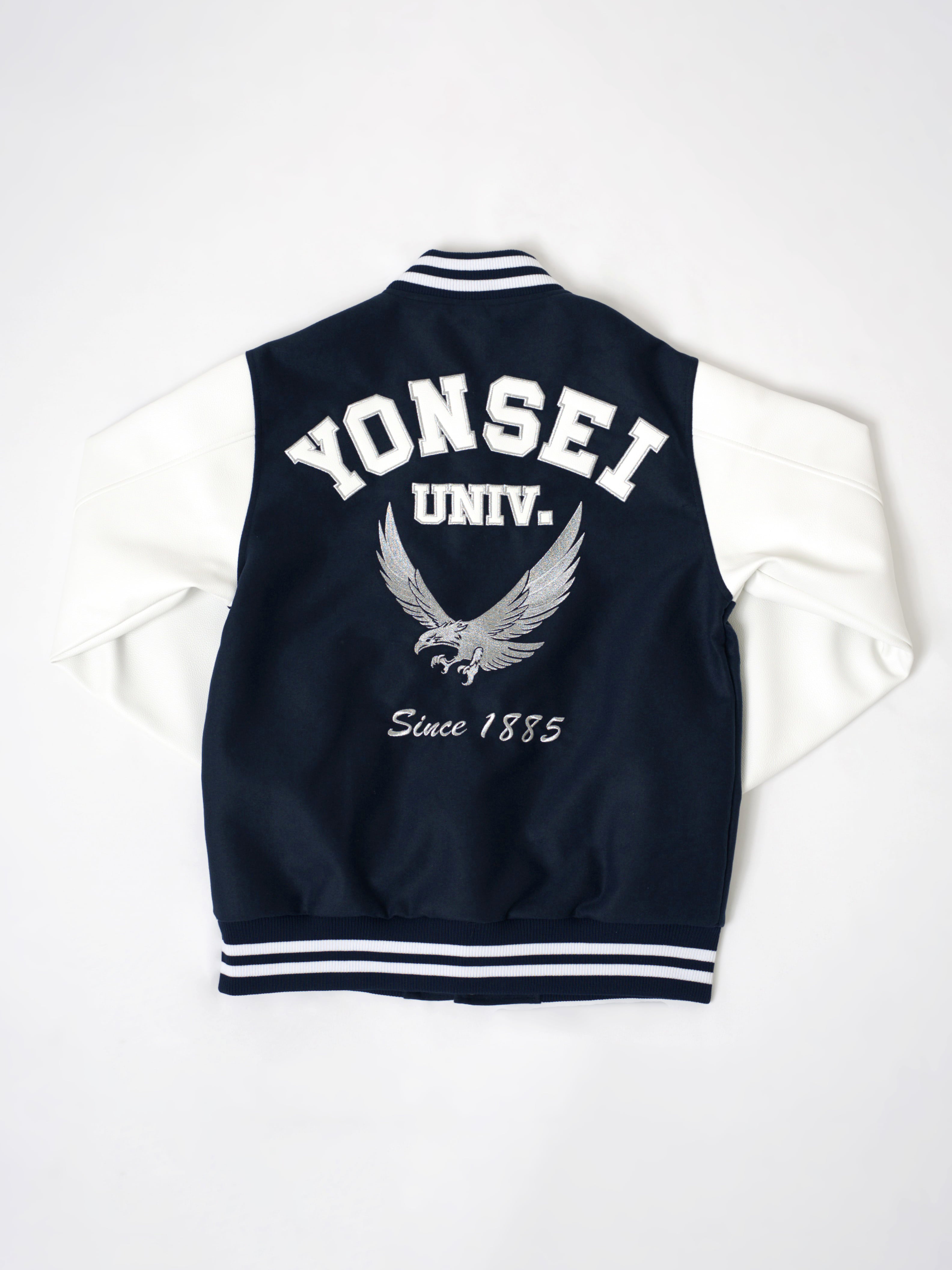 Yonsei University Signature Lightweight Baseball Jacket - Navy