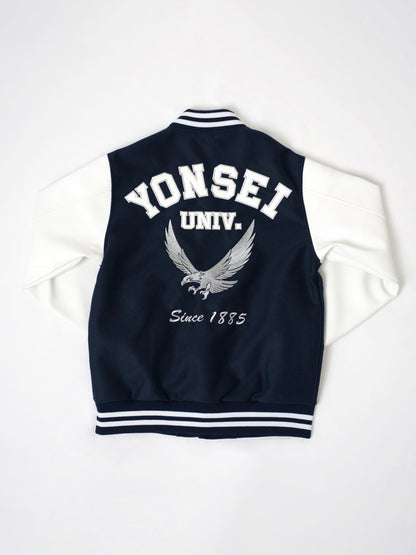Yonsei University Signature Lightweight Baseball Jacket - Navy