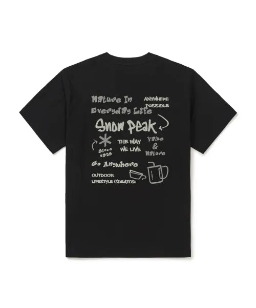 [BTS V Pick] 26SS Snow Peak Aerocool Doodle Graphic Short Sleeve T-shirt