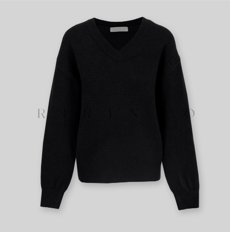 RIRINCO - Rodicent Wool Spandex V-Neck Knitwear