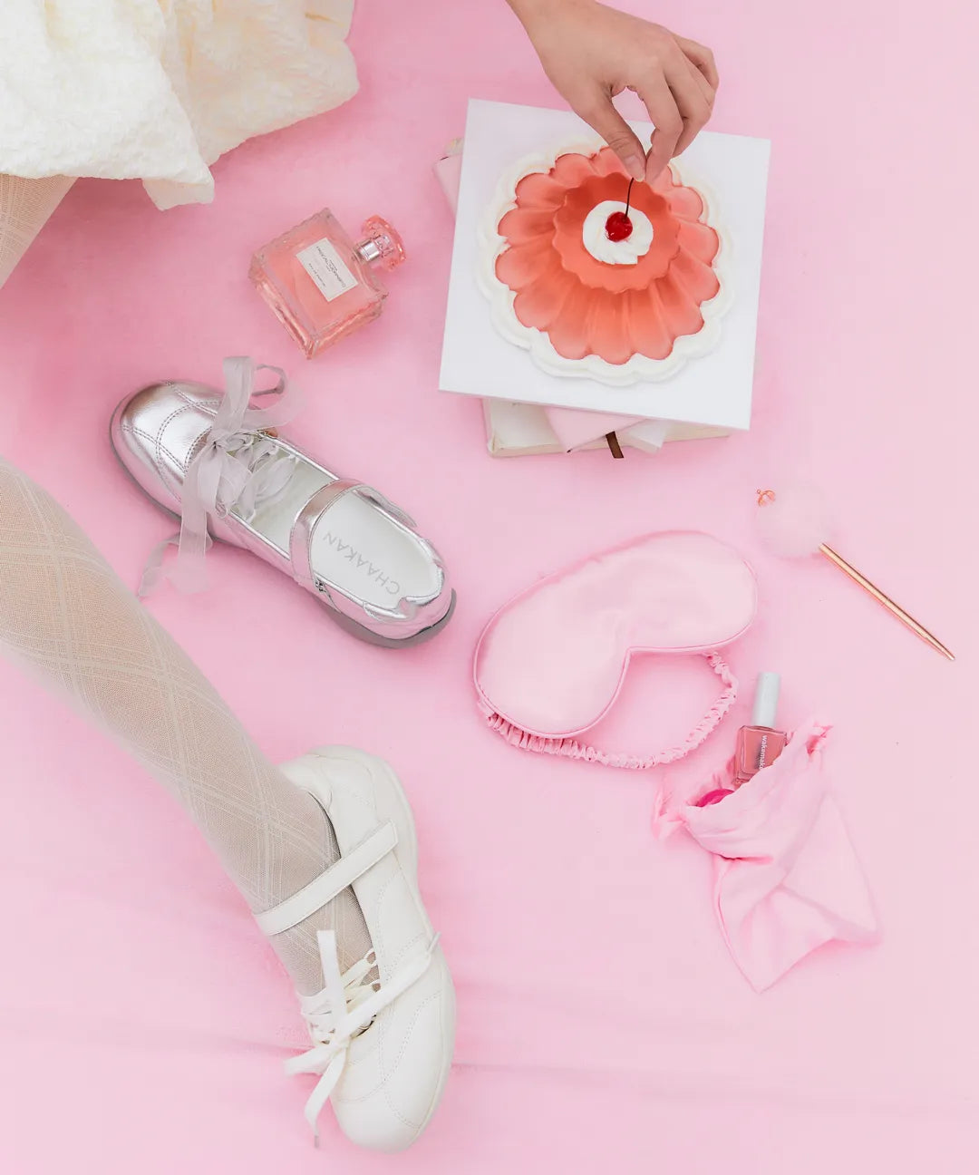 CHAAKAN Cocomel Quilted Mary Jane Sneakers