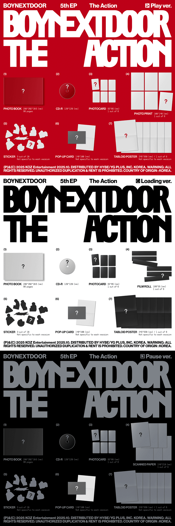 BOYNEXTDOOR - 5th EP [The Action] Album (+Weverse Pre-Order Gift)