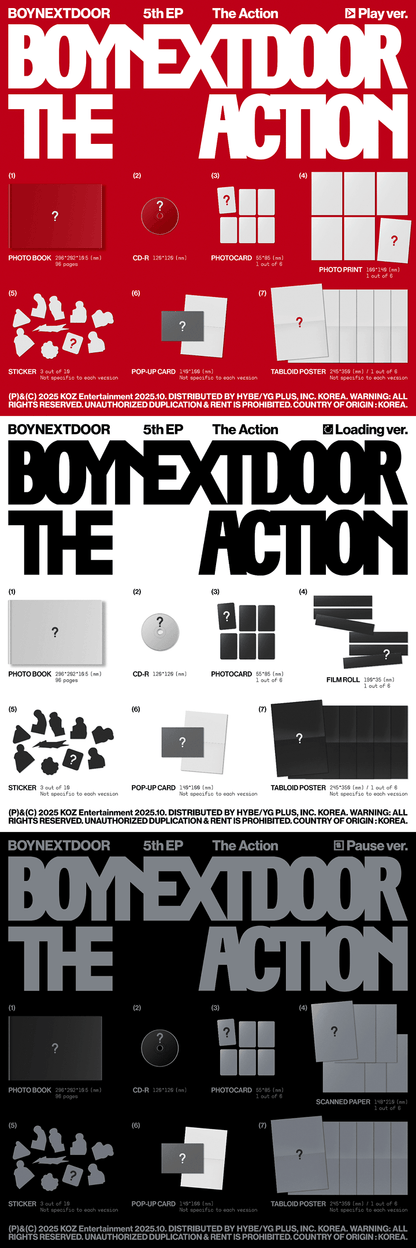 BOYNEXTDOOR - 5th EP [The Action] Album (+Weverse Pre-Order Gift)
