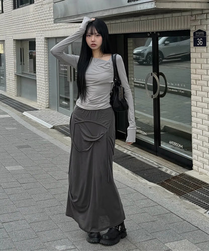 Flare Up Layered Bustier Long Sleeve