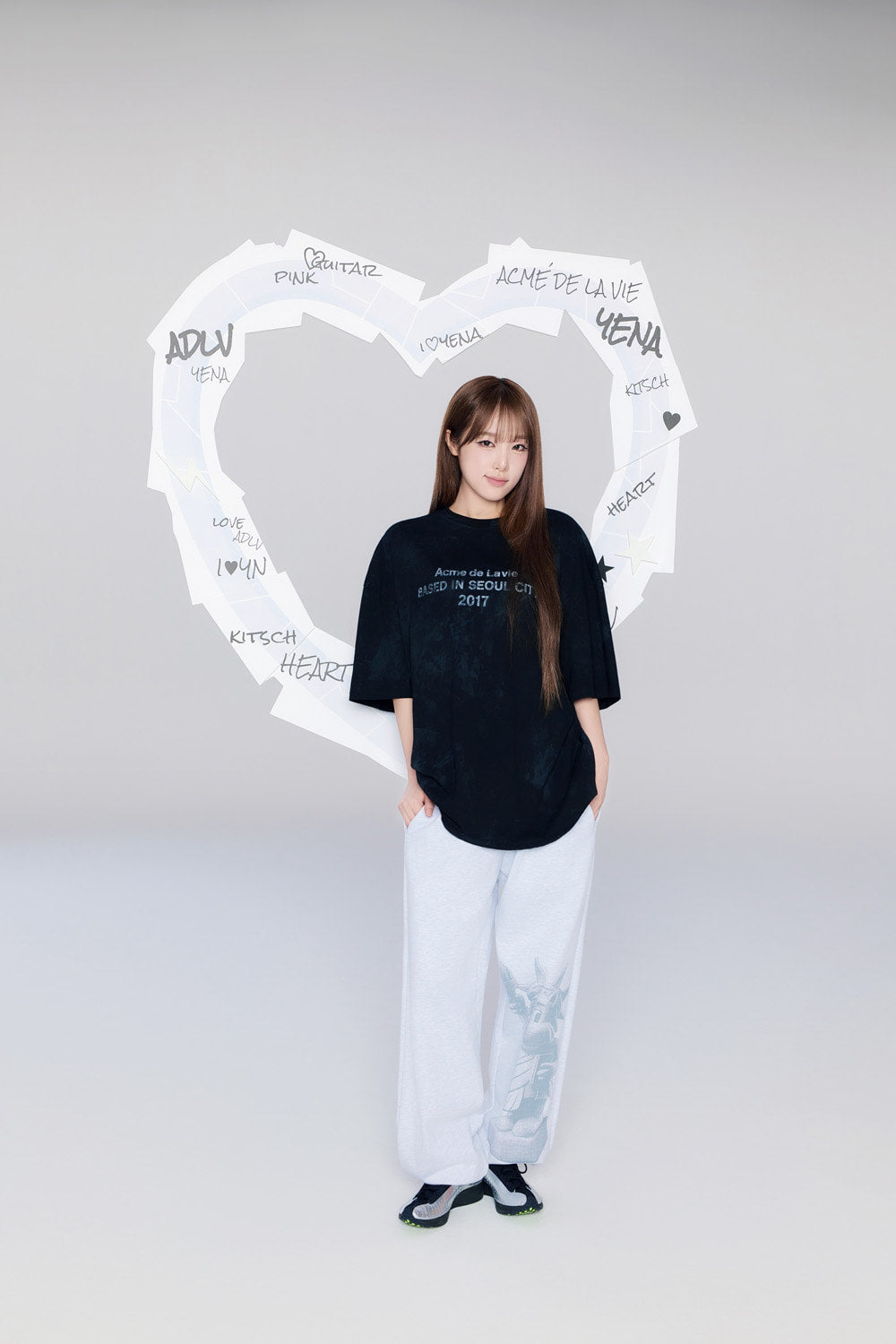 Yena x Adlv Dirty Washed Short Sleeve T-Shirt