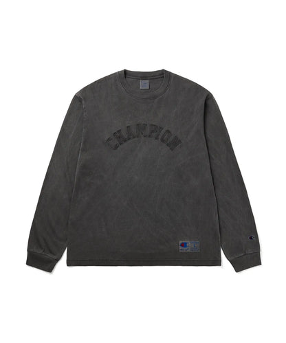 BTS V TAEHYUNG x CHAMPION Arch Logo Loose Fit Applique Long Sleeve T-shir