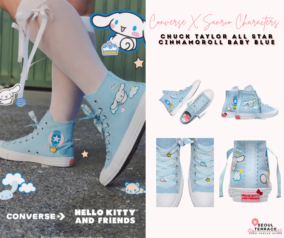 [Converse X Sanrio Characters] Chuck Taylor All Star Cinnamoroll Baby Blue