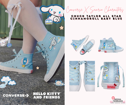 [Converse X Sanrio Characters] Chuck Taylor All Star Cinnamoroll Baby Blue