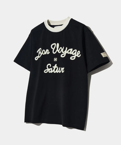 [Kpop Fave Pick] Satur Logo Embroidered Voyage Short Sleeve T-Shirt