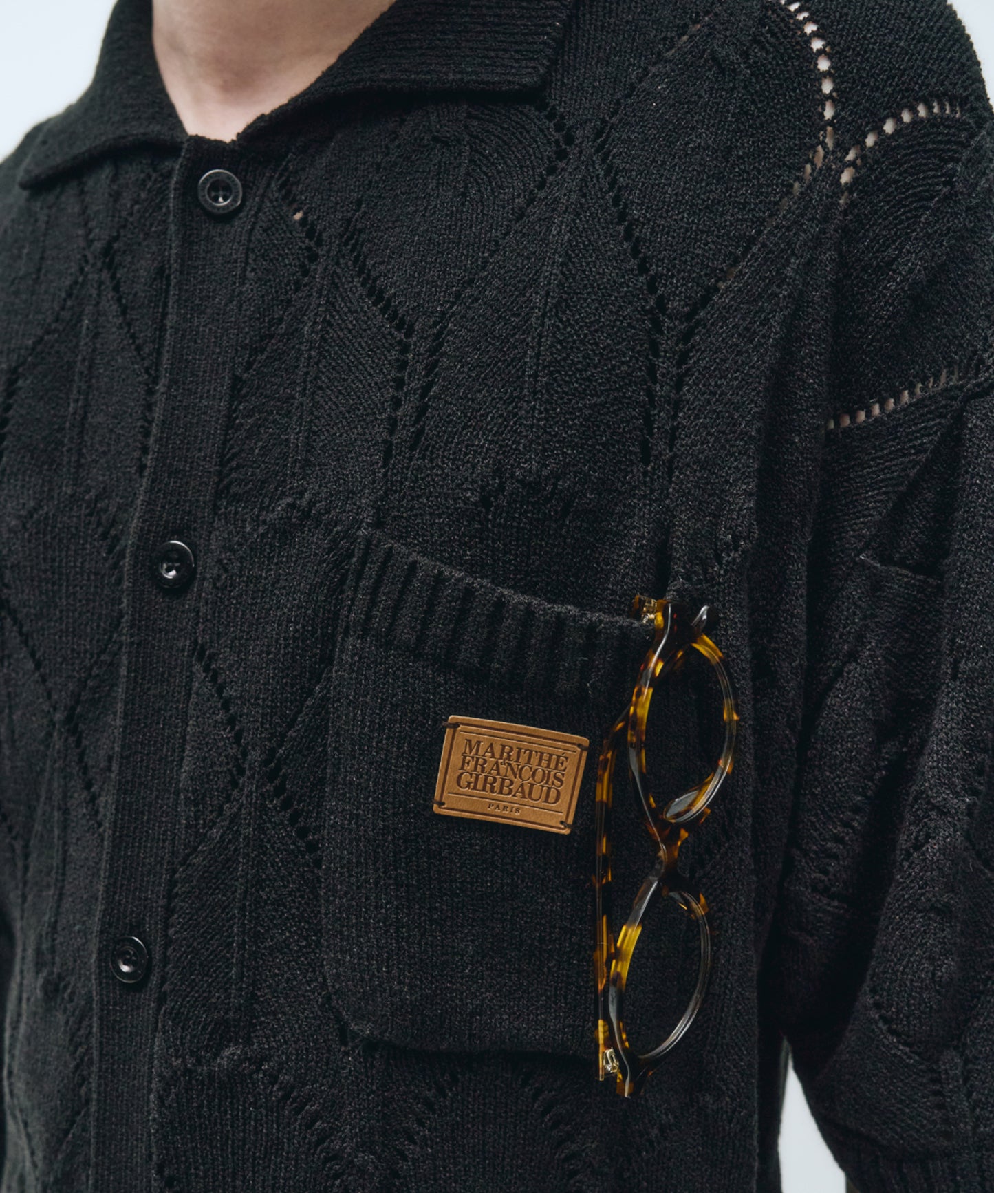 [Worn by Cha Eunwoo] Marithé et François Girbaud Crochet Half Cardigan