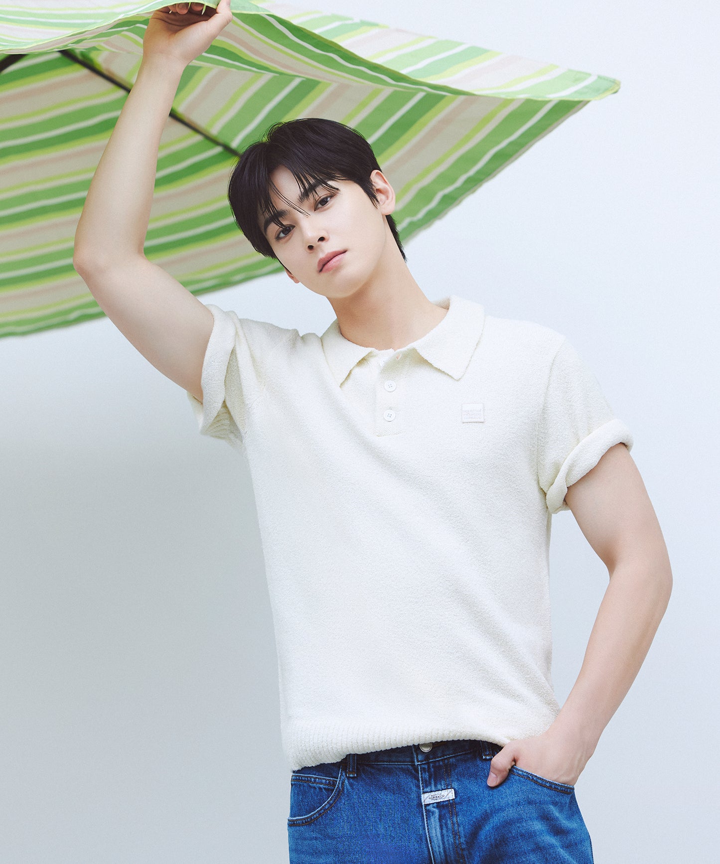 [Worn by Cha Eunwoo] Marithé et François Girbaud M Collar Half Knit
