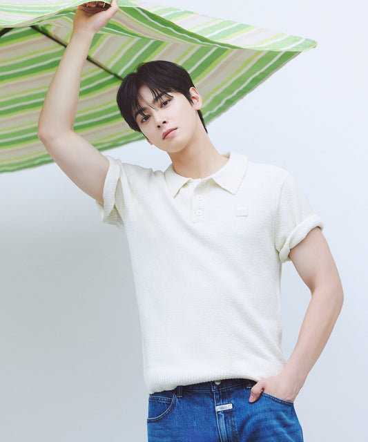 [Worn by Cha Eunwoo] Marithé et François Girbaud M Collar Half Knit