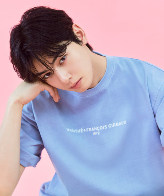 [Worn By Cha Eunwoo] Marithé Et François Girbaud Lettering Logo Pigment oversized Tee