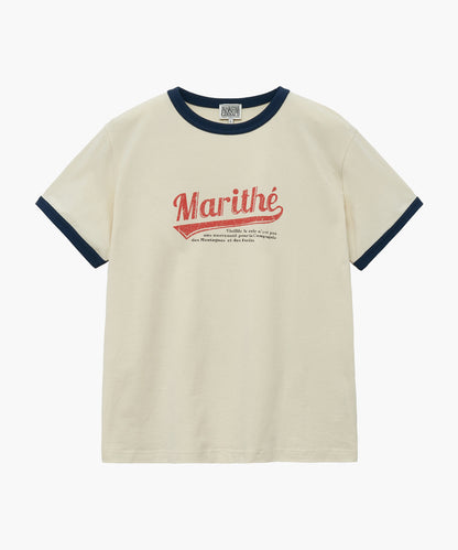 [Worn By Cha Eunwoo] Marithé Et François Girbaud Vintage Baseball Ringer Tee