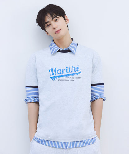 [Worn By Cha Eunwoo] Marithé Et François Girbaud Vintage Baseball Ringer Tee