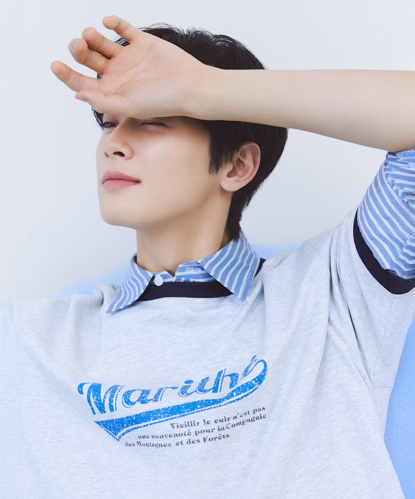 [Worn By Cha Eunwoo] Marithé Et François Girbaud Vintage Baseball Ringer Tee